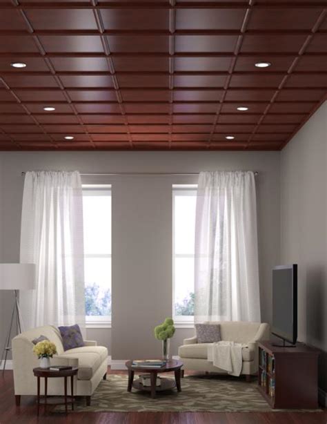 Today a variety of premade ceiling treatments, from faux tin panels to prefinished wood planks, are available. Direct Mount Wood-Based Ceiling System | 2014-03-17 ...