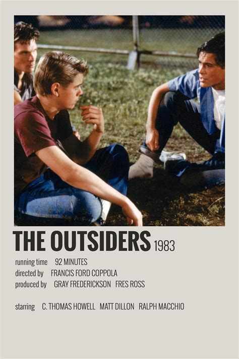 Alternative Minimalist Movie Show Polaroid Poster The Outsiders In 2020 Movie Poster Wall