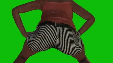 Black Girl Twerking Green Screen Animati Stock Video Pond