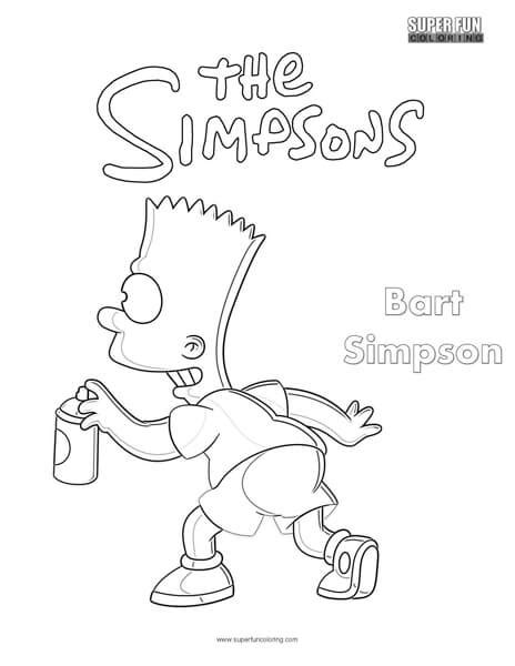 Bart Simpson The Simpsons Coloring Page Super Fun Coloring