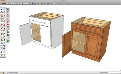 Cabinet Drawings Sketchup Plans Diy Free Download Quick