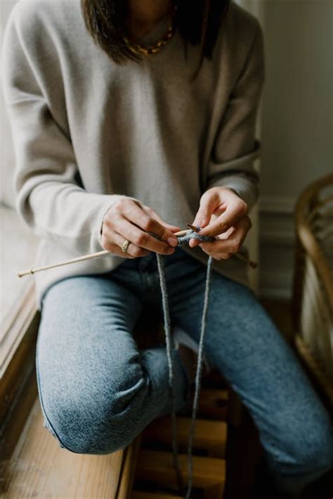 Close Up View Of Knitting Woman · Free Stock Photo