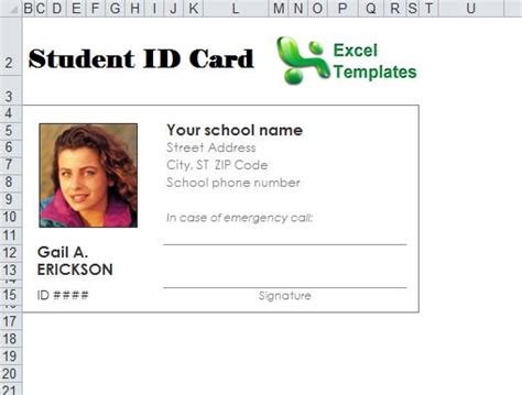 Student Id Card Template Student Id Card Maker