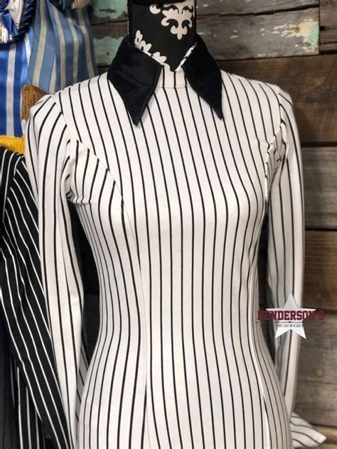 Black Collar Stripped Horsemanship Shirt Hendersons Western Store