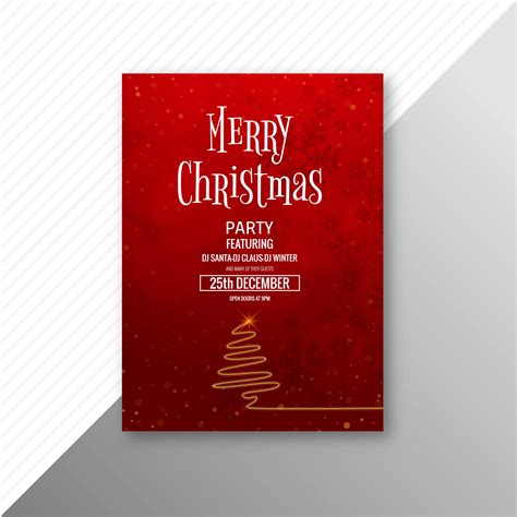 Merry Christmas Celebration Card Brochure Template Background 266775
