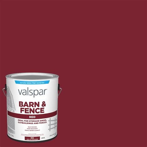 Valspar Barn And Fence Flat Red Exterior Paint 1 Gallon In The Exterior