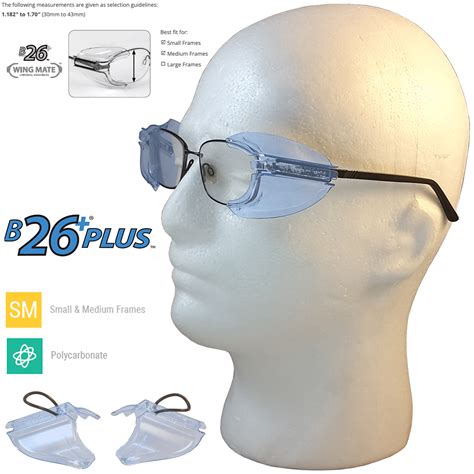 excellence quality 4 pairs safety glasses side shields slip on side shields fits small to medium