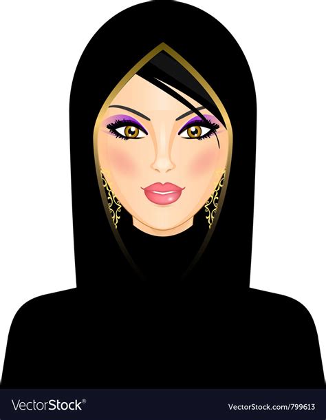 Arab Woman Royalty Free Vector Image Vectorstock