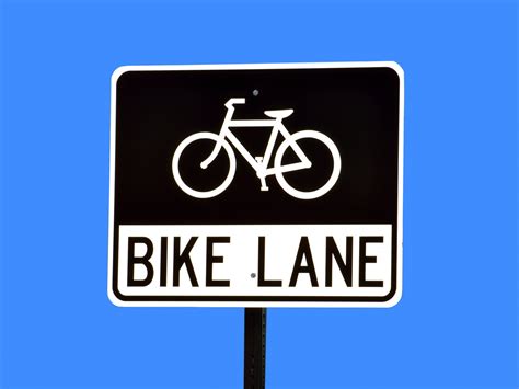 Bike Lane Sign Free Stock Photo Public Domain Pictures