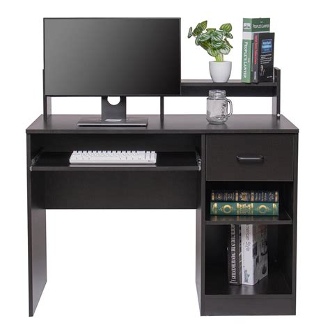 Crosley adler computer desk in white by crosley (2) $464. Computer Desk with Drawers Storage Shelf Keyboard Tray Home Office Laptop Desk Desktop Table for ...