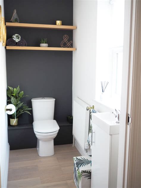 This also helps create the illusion of increased space. HOME | Downstairs Bathroom dark Grey Makeover - Bang on Style