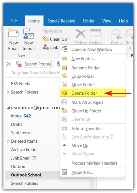 How To Delete Folders In Outlook Outlook School