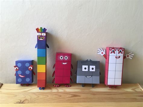 Numberblocks 6 10 Printable Paper Toys Origami Templates Etsy Uk