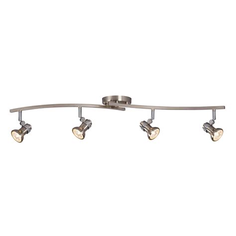 Hampton Bay 4 Light Directional Ceiling Track Light In Brushed Nickel