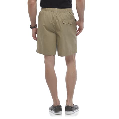 Basic Editions Mens Elastic Waist Shorts