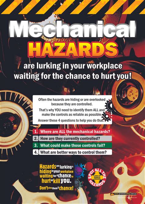 Mechanical Hazards Safety Posters Promote Safety The Best Porn Website