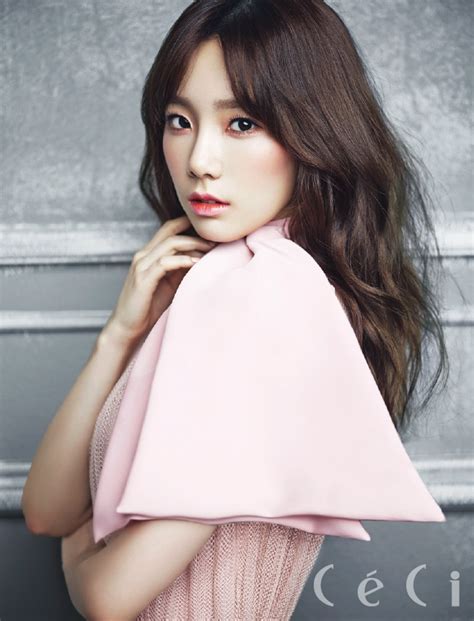 Girls Generations Taeyeon Wears A Pure White Dress For Ceci Magazine