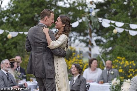 alicia vikander and husband michael fassbender coordinate in matching all black ensembles as