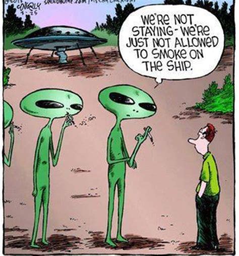 Taking A Break Aliens Funny Funny Cartoons Alien