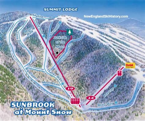 2005 06 Mount Snow Sunbrook Trail Map New England Ski Map Database