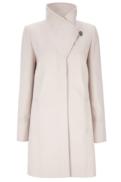 Beige coat camel coat asymmetrical coat funnel neck winter wear winter jackets winter coats winter clothes mantel. Stone Minimal Funnel Neck Coat - Coats - Clothing - Wallis ...
