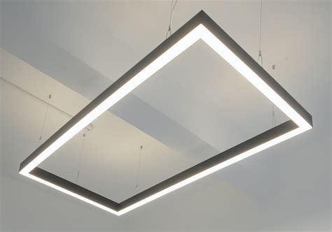 Recessed modular lights are available 600x600mm and 1200x600mm and can have either two, three or four fluorescent t5 or t8 tubes or can be led. Suspended LED Rectangle Linear light fitting | Sera ...