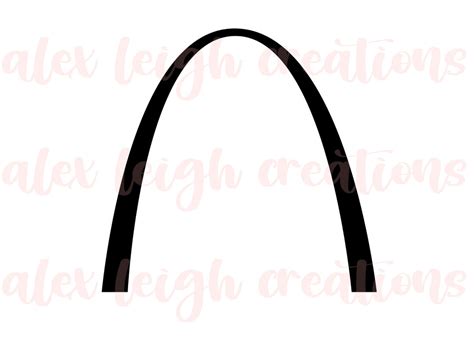 Gateway Arch Simple Outline Svg Instant Download Etsy