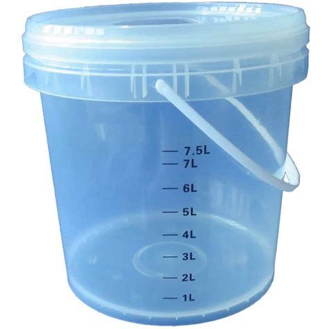 Bucket With Lid 10l Clear Electaserv