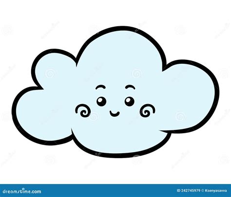 Ilustración De Dibujos Animados Para Niños Con Nubes Felices