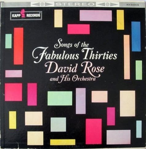 David Rose Songs Of The Fabulous Thirties 2 Lp 1958 Softarchive