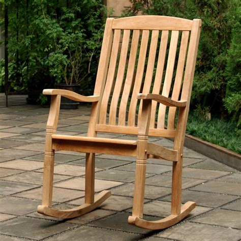 Rocking chairs patio furniture : Bayou Breeze Cynthia Porch Teak Rocking Chair & Reviews ...