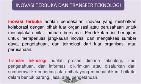 Inovasi Terbuka Dan Transfer Teknologi Inovasi Terbuka Dan