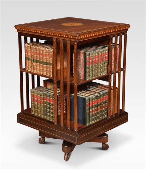 Mahogany Inlaid Revolving Bookcase Antiques Atlas