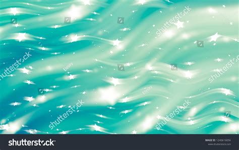 Abstract Blue Background Waves Stars Illustration Stock Illustration