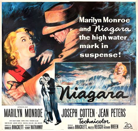 Niagara Marilyn Monroe Joseph Cotten And Jean Peters Us 6 Sheet