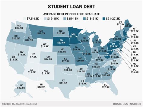 Average Student Loan Debt In The Us By State Exposes A Pattern