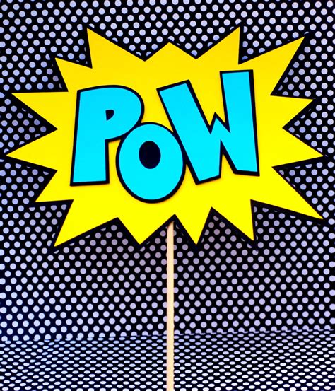Retro Superhero Bam And Pow Signs