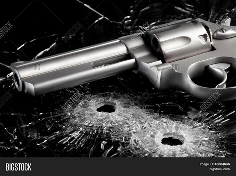 Gun Two Bullet Holes Image And Photo Free Trial Bigstock