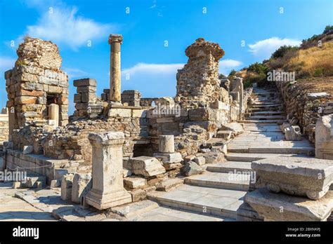 Ruins Of The Ancient City Ephesus The Ancient Greek City In Turkey In