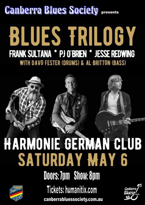 Blues Trilogy Harmonie German Club Canberra