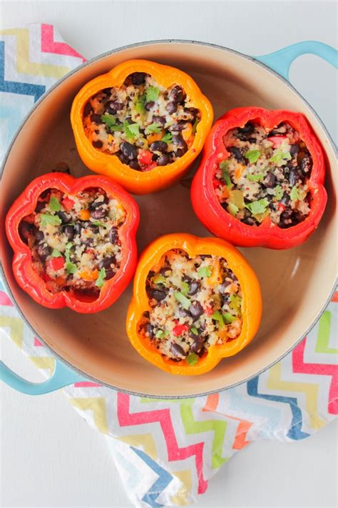 Quinoa And Black Bean Stuffed Peppers MexicanRecipes