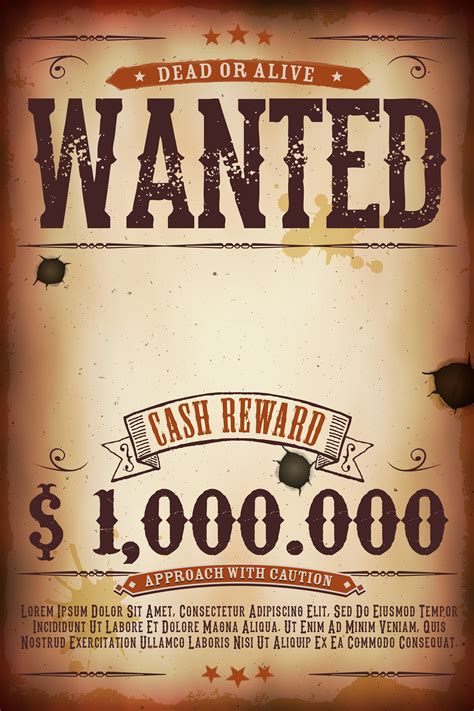 Wanted Vintage Western Poster 264870 Vector Art At Vecteezy