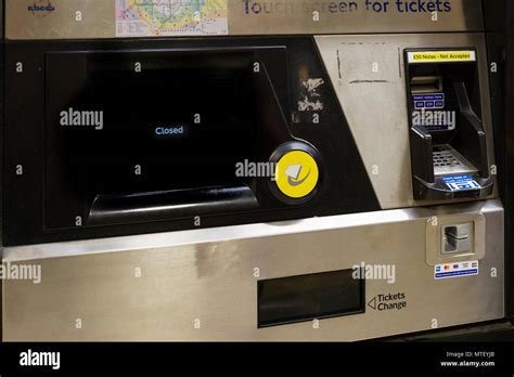 London Underground Tube Oyster Card Machine Closed Stock Photo Alamy