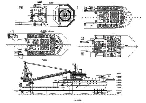 Cargo Ship Design Cad File Cadbull