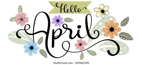 April Banner Clip Art