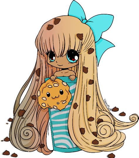 Chibi Cookie Line Art Colored By Carameltease On Deviantart