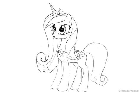 pony coloring pages princess cadence  printable coloring pages