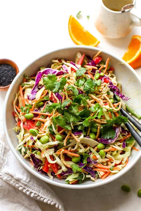 20 Minute Chopped Asian Salad With Orange Miso Dressing Recipe