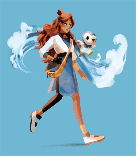 ︎ Pokemon Trainer Katara And Her Piplup I Think Katara Would Be Such A