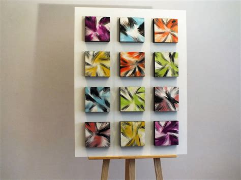 Colour Explosion 3d Abstract Wood Block Art By Philip Howson